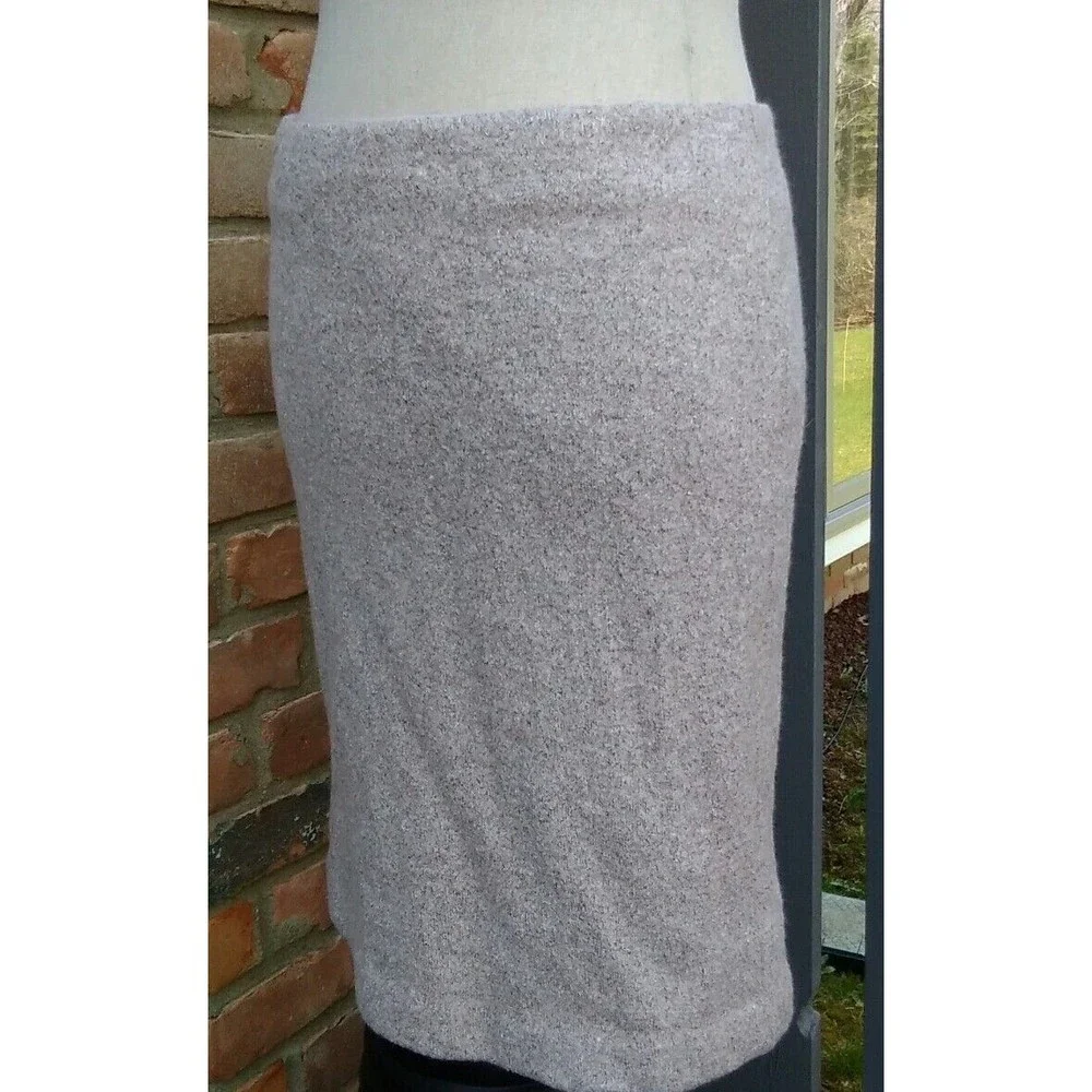 Ann Taylor 4 Buckle skirt metallic blush silver lined heavy winter pencil